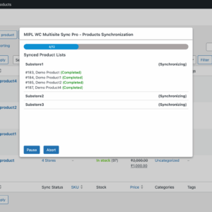 Product Bulk Sync - MultiStore Sync